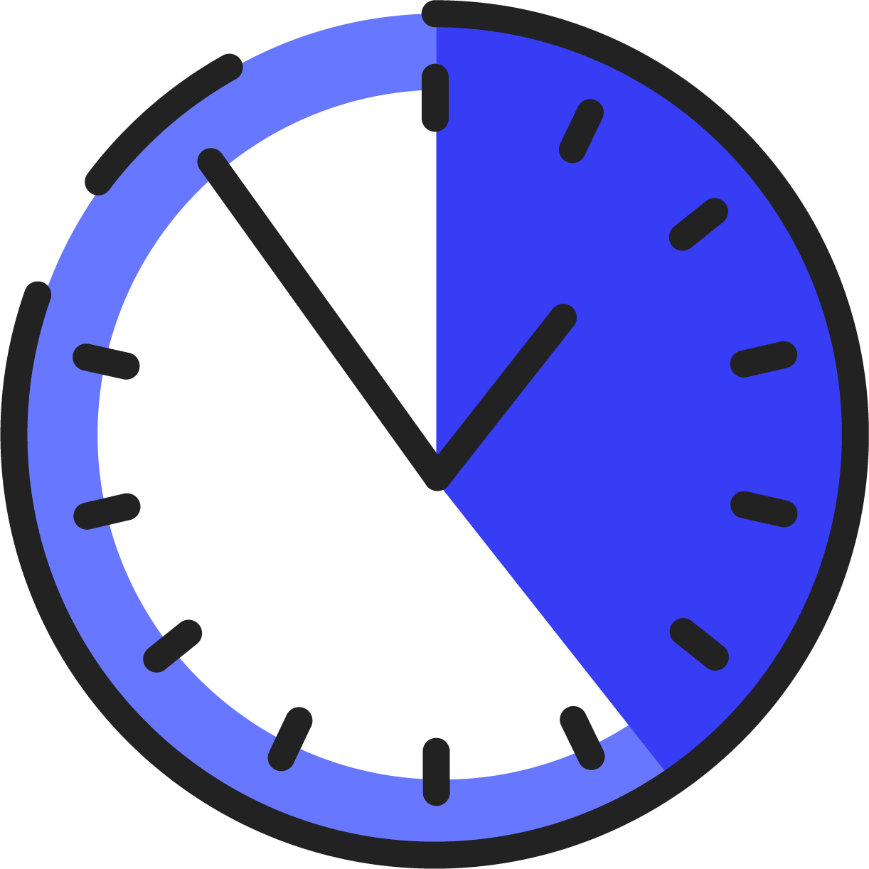 Icone Horloge bleue