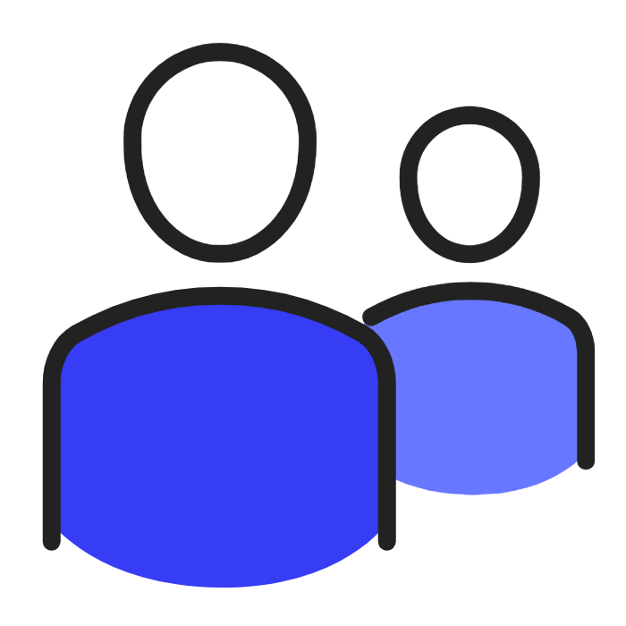 Deux humains illustrés