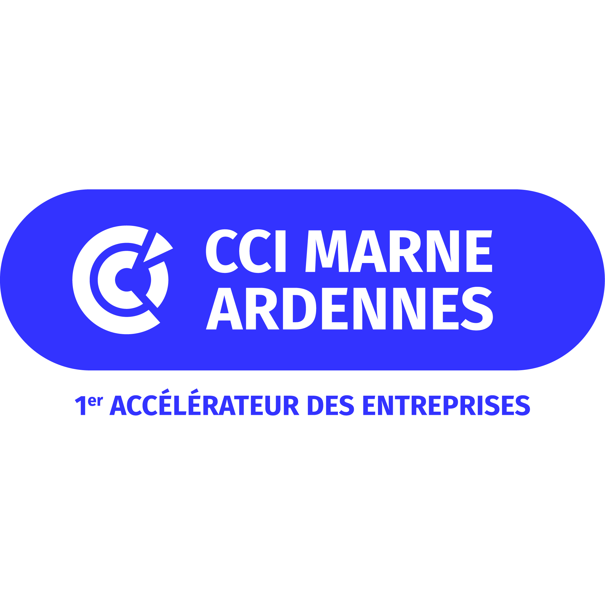 Logo de la CCI Marne Ardennes, 1er accélérateur des entreprises.