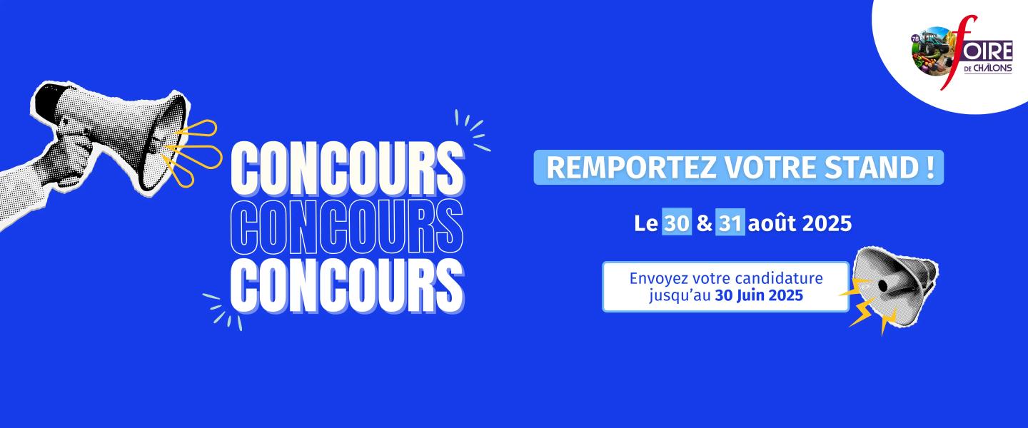 Concours : Remportez votre Stand, le 30 & 31 août 2025.